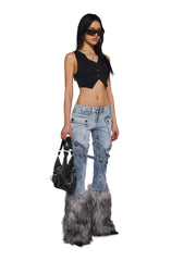 Gigi Faux Fur Denim Jeans