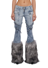Gigi Faux Fur Denim Jeans