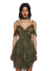 Wildflower Dreams Wrap Dress - Green