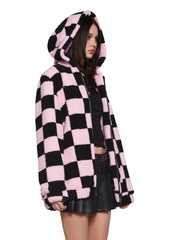Sweet Scenester Hooded Sherpa Jacket