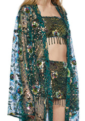 Fluorescent Eden Sequin Duster