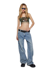 Fluorescent Eden Crop Tank