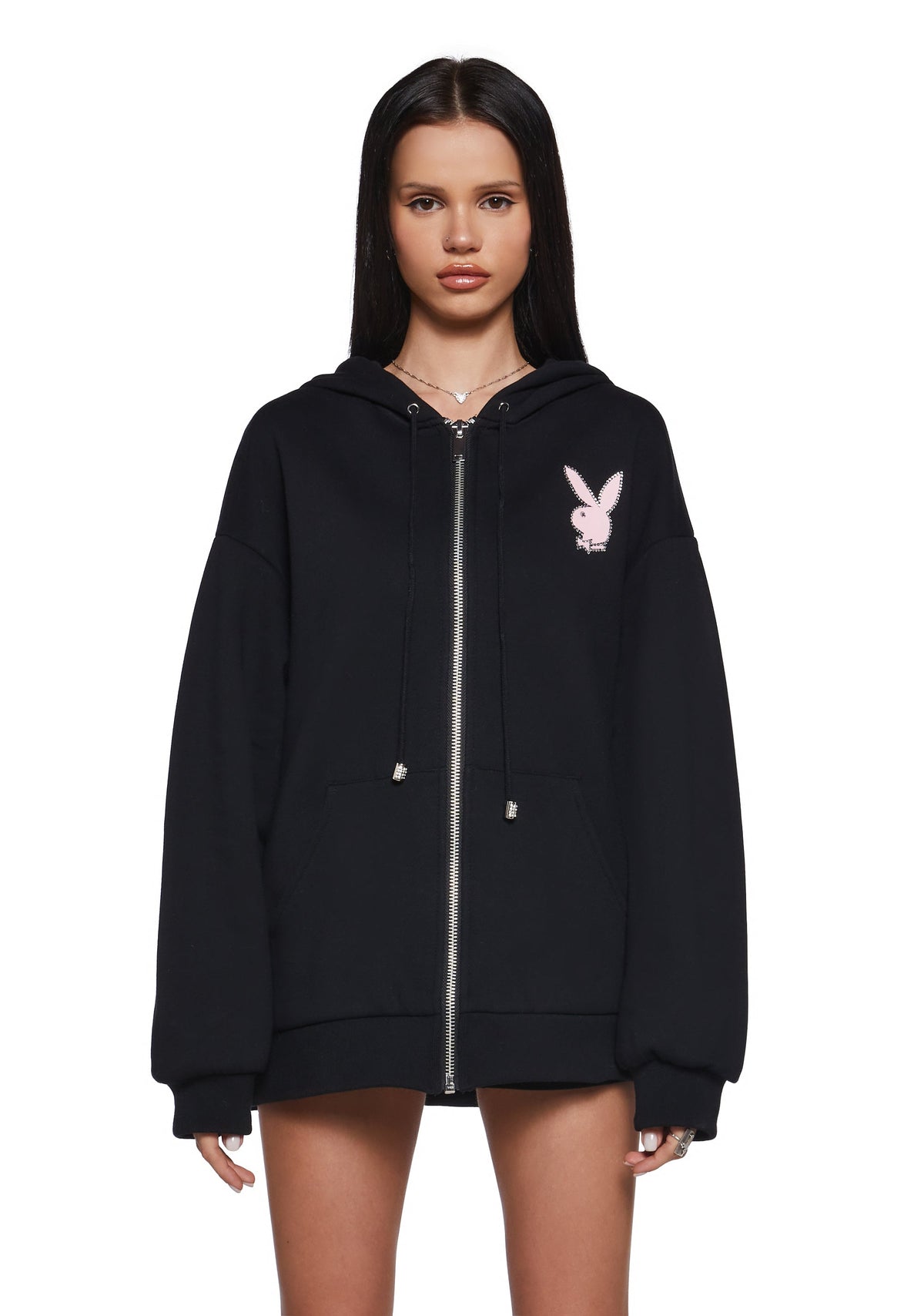 Flirt More Zip-Up Hoodie