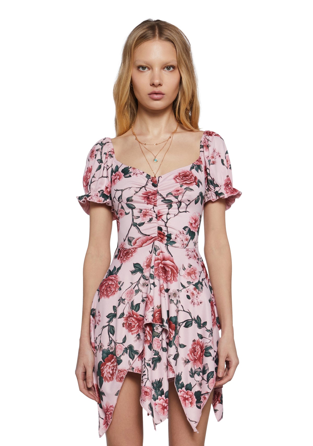 Chasin’ Rainbows Mini Dress - Pink Floral