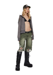 Chord Shredded Cargo Shorts