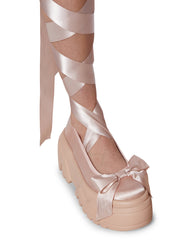 Innovative Ballerina Platform Wrap Sneakers