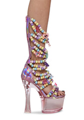 Sugar Addict Platform Heels - Pink