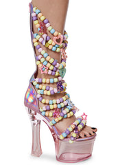 Sugar Addict Platform Heels - Pink