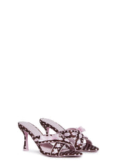 Sweetheart Glance Heeled Sandals - Polka Dot