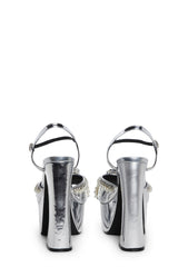 Sweet Revelation Platform Heels - Silver