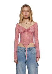 Call It Dreaming Long Sleeve Top - Pink