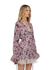 Dreamy Dusk Mini Dress - Floral