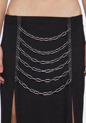 Steel Echoes Maxi Skirt