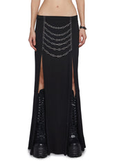 Steel Echoes Maxi Skirt