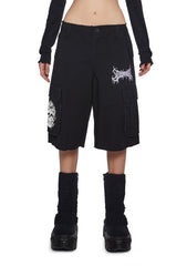 Goth Journal Distressed Shorts