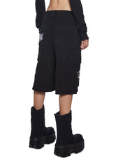 Goth Journal Distressed Shorts