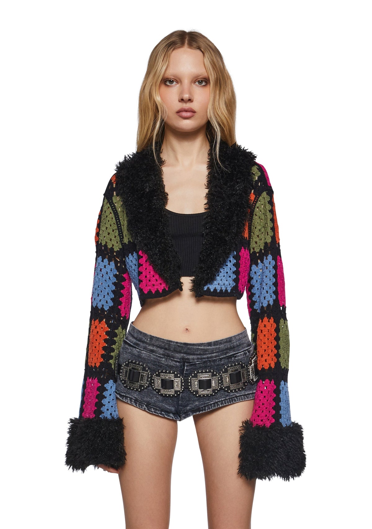 Day Rave Crochet Cropped Jacket