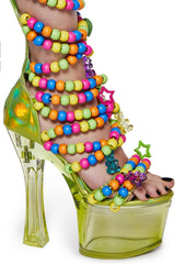 Sugar Addict Platform Heels - Green