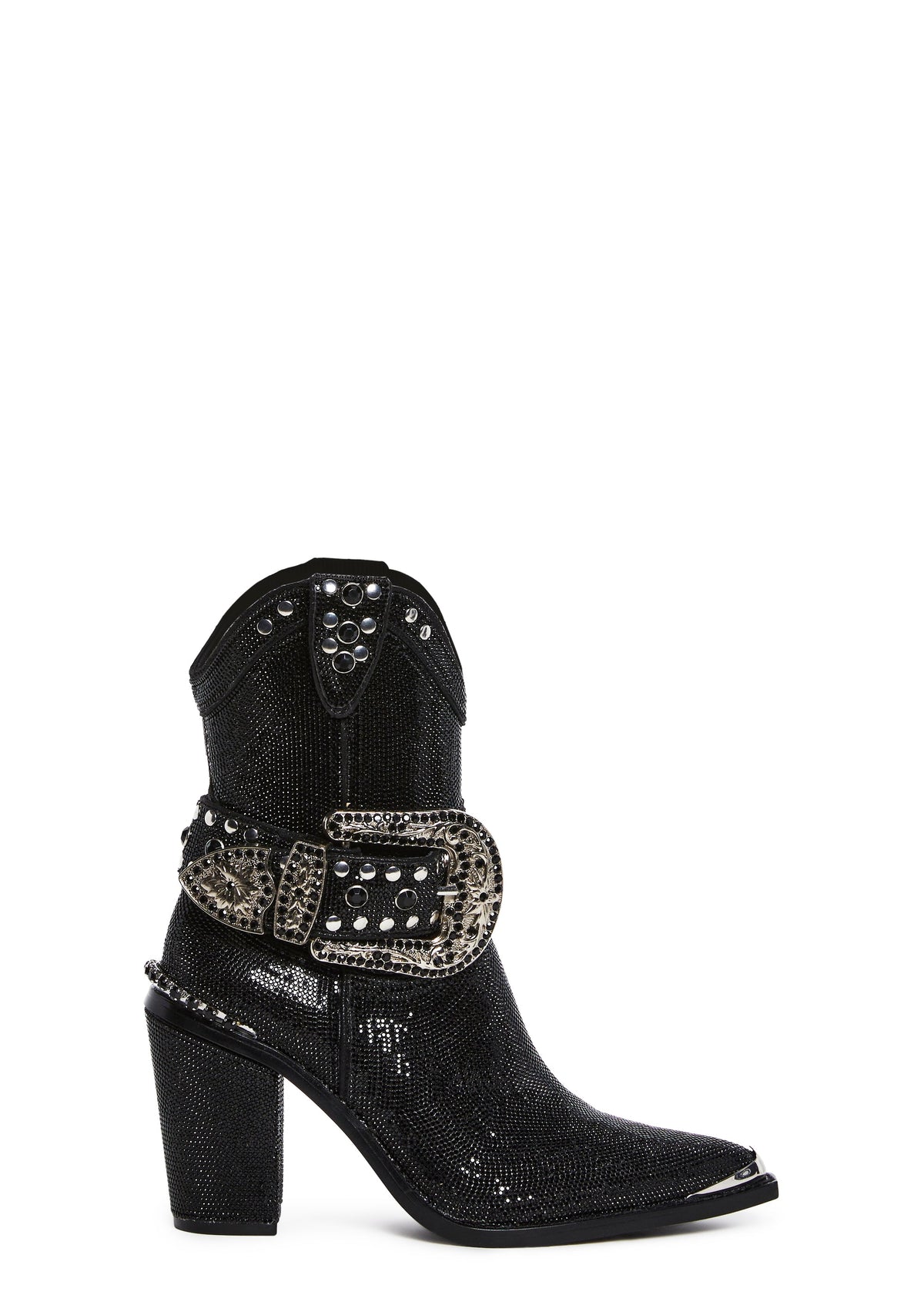 Sharp Sheriff Shine Cowboy Boots - Black
