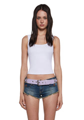 Star Studded Belt - Purple