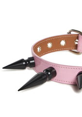Extra Long Spiked Choker - Pink