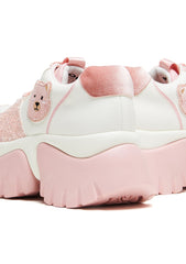 Bear Blushes Chunky Glitter Trainers - Pink