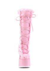 Camel-311 Platform Knee High Boots