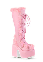 Camel-311 Platform Knee High Boots