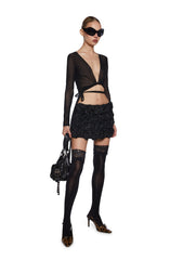 Noir Dirty Rich Wrap Top