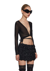 Noir Dirty Rich Wrap Top