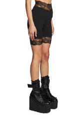 Rumor Romance Biker Shorts - Black