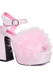 Blushin' N' Crushin' Marabou Heels
