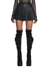 Spade Pleated Micro Mini Skirt