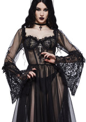 Dance With Death Maxi Dress - Black