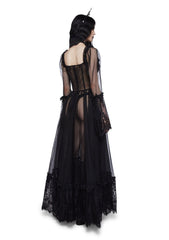 Dance With Death Maxi Dress - Black