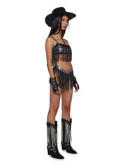 Dark Rave Rodeo Cowgirl Costume
