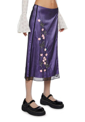 Staring Problem Layered Midi Skirt