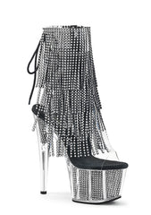 Adore-1017SRS Platform Ankle Boots-Clear