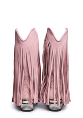 Pink West C6 Fringe Cowboy Boots