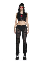 The Mosh Pit Mesh Flared Leggings