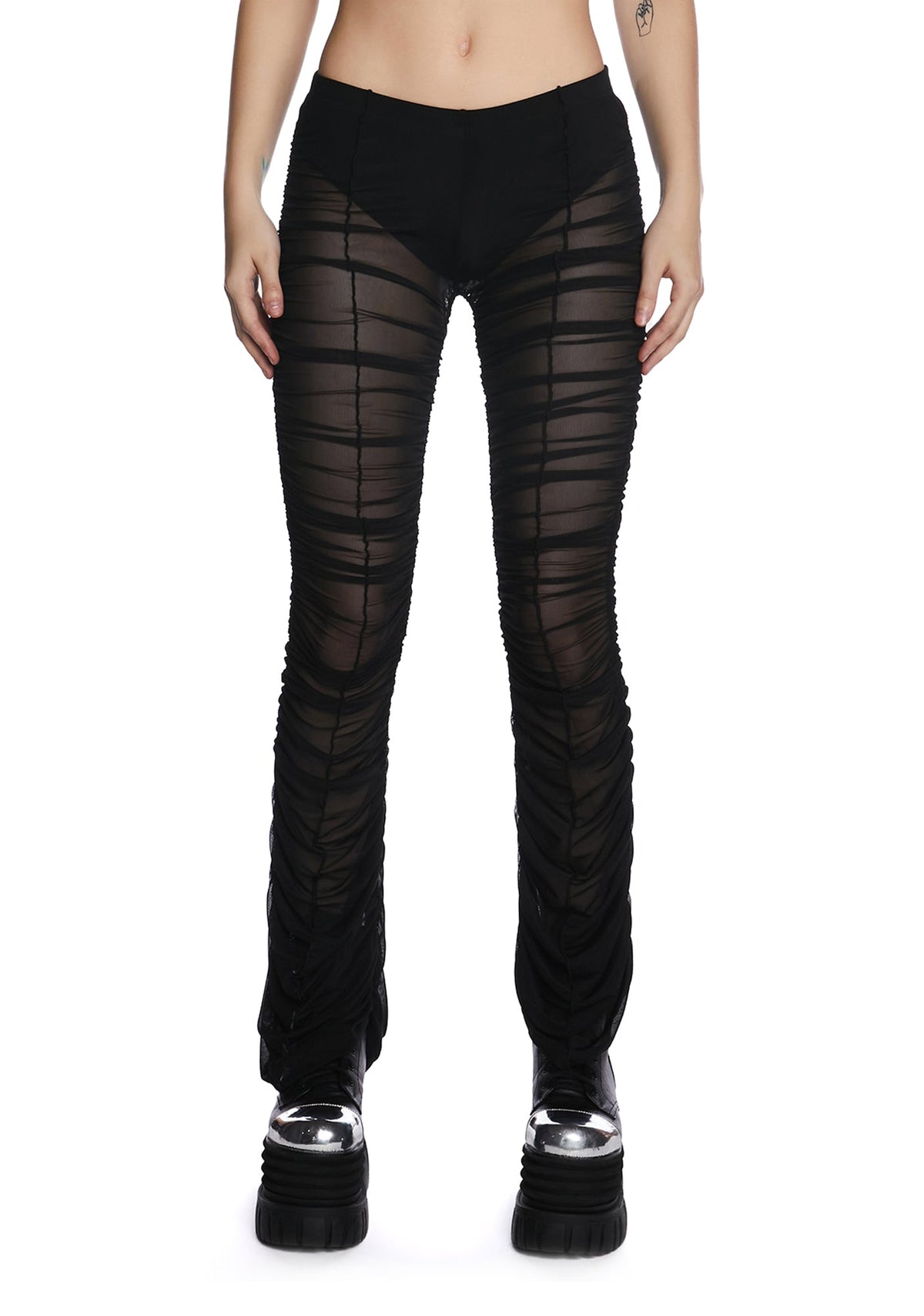 The Mosh Pit Mesh Flared Leggings