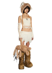 Ivory Tiny Treasures Mini Skort