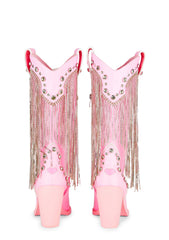 Present Perfect Cowboy Boots - Pink